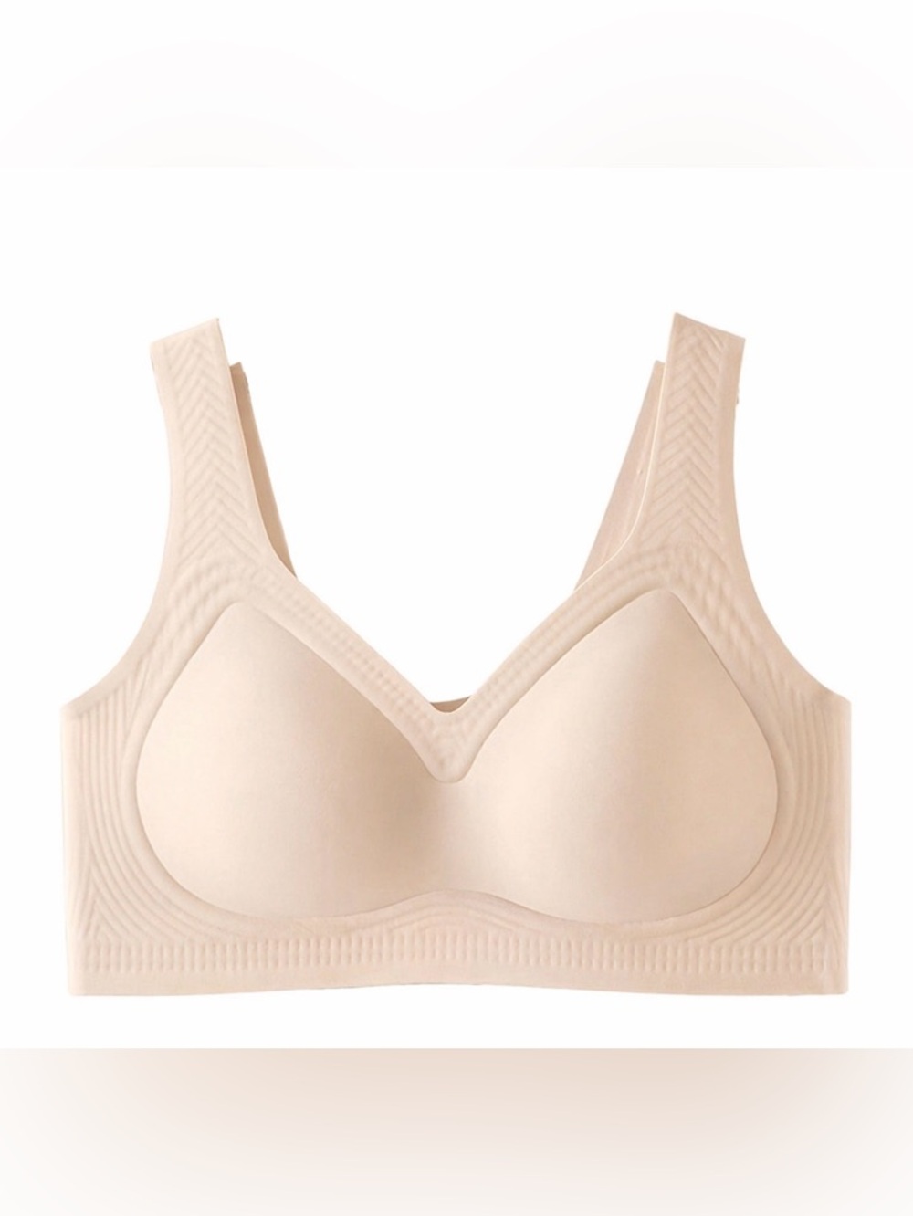 NWT Curvevera Seamless Sports Bra – Size 2XL – Nude/Cream